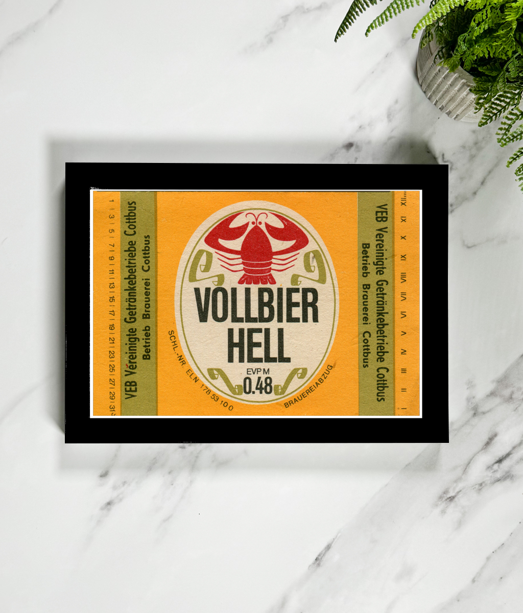 Vollbier Hell - Wall Art Print