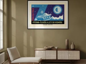 Man And Flights To Space - Wall Art Print